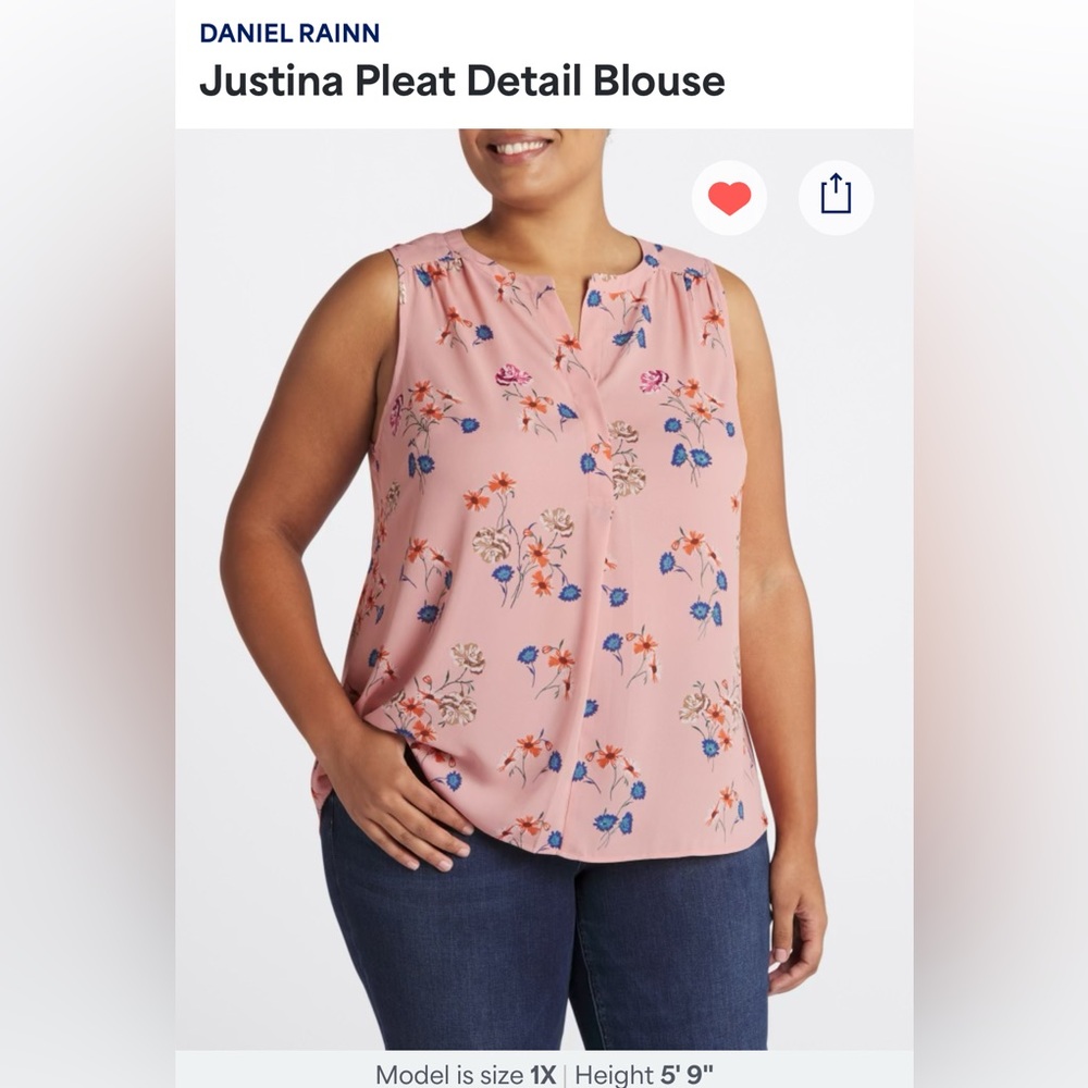 Daniel Rainn Justina Pleat Detail Blouse